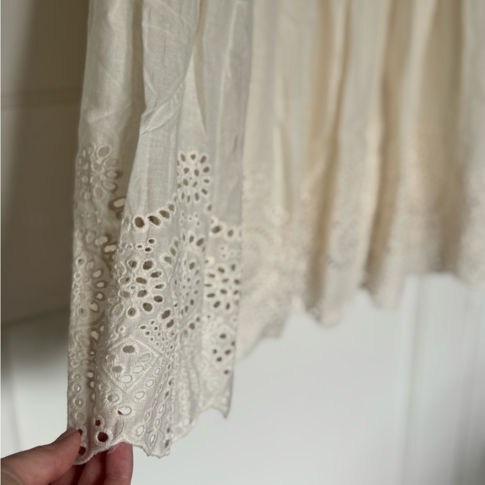 Carly Jean Los Angeles Cream Ruffled Maxi Dress - Picture 2 of 9